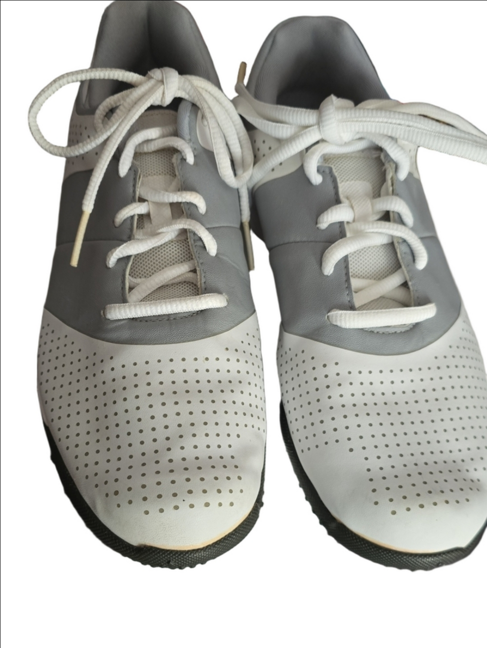 Women's Casual Lace-Up Golf Shoes - Gray & White (Sz 6½)